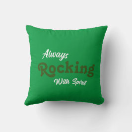 ようこそ私たちのポーチ/いつもの/緑/ クッション