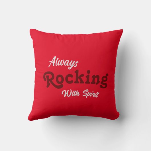 ようこそ私たちのポーチ/いつもの/赤/ クッション (裏面)