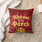 ようこそ私たちのポーチ/ロッキング/オリジナル/ クッション (ブランケット)