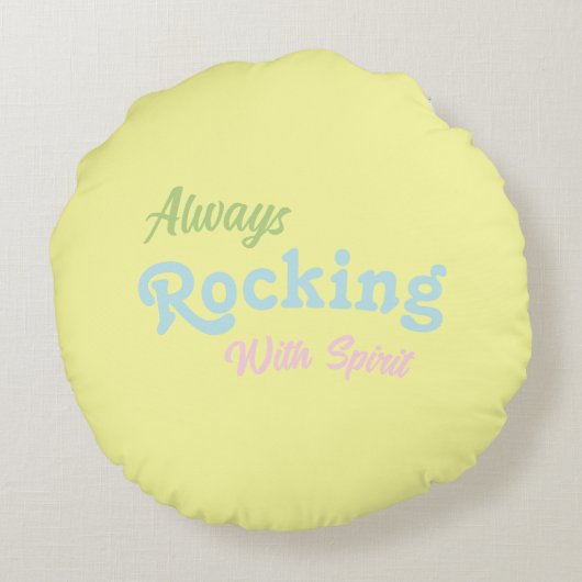 ようこそ私たちのポーチ/常に/イースター/ ラウンドクッション (裏面)