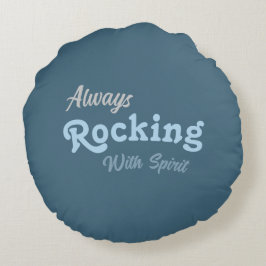 ようこそ私たちのポーチ/常に/冬の色/ ラウンドクッション