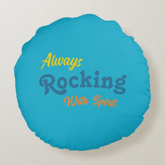 ようこそ私たちのポーチ/常に/夏の色/ ラウンドクッション (裏面)