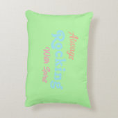 ようこそ私たちのポーチ/常に/春の色/ アクセントクッション (裏面(縦))