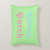 ようこそ私たちのポーチ/常に/春の色/ アクセントクッション (正面(垂直))