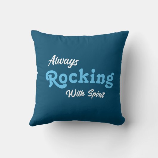 ようこそ私たちのポーチ/常に/海ブルー/ クッション (裏面)