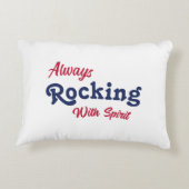 ようこそ私たちのポーチ/常に/赤白青/ アクセントクッション (裏面)