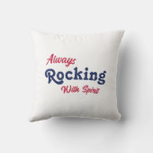 ようこそ私たちのポーチ/常に/赤白青/ クッション (裏面)