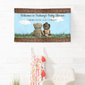 ようこそ私たちのリル'カウボーイエスニック男の赤ちゃん 横断幕 (インサイチュ)