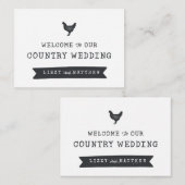 ようこそ私たちの国の結婚式モダンへ ノートカード (正面/裏面)