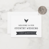 ようこそ私たちの国の結婚式モダンへ ノートカード (正面/裏面インサイチュ)