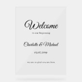 ようこそ私たちの始まり！フォームボード アクリルサイン (正面)