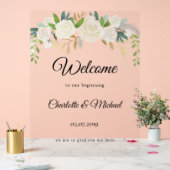 ようこそ私たちの始まり！フォームボード アクリルサイン (ウェディング)