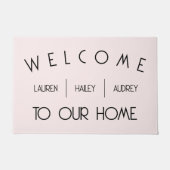 「ようこそ私たちの家カスタムへ」 ドアマット (正面)