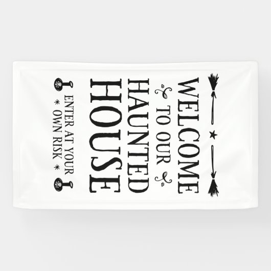 ようこそ私たちの家幽霊のよく出るへ 横断幕 (横)