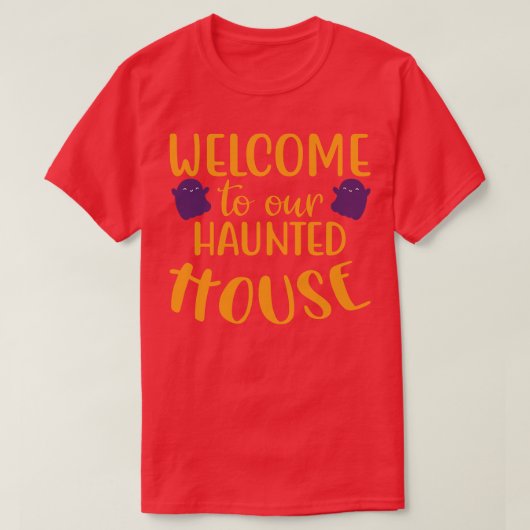 ようこそ私たちの家幽霊のよく出るハロウィーン1 Tシャツ (デザイン正面)