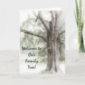 ようこそ私たちの家族の木のノテカード カード (正面)