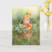 ようこそ私たちの小さなカボチャ カード (黄色い花)