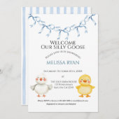 ようこそ私たちの小さなガチョウ 招待状 (正面/裏面)