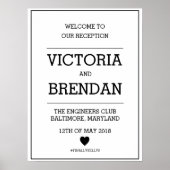 ようこそ私たちの披露宴署名 ポスター (正面)