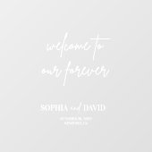 ようこそ私たちの永遠結婚の鏡デカール ウィンドウサイン (シート)