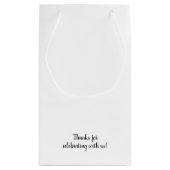 ようこそ私たちの白結婚へ スモールペーパーバッグ (裏面)