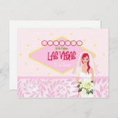 ようこそ私たちの素晴らしいラスベガスブライダルシャワーポー インビテーションポストカード (正面/裏面)