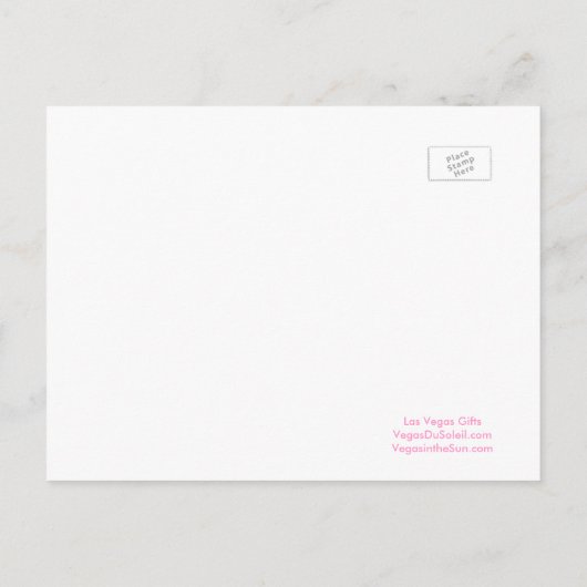 ようこそ私たちの素晴らしいラスベガスブライダルシャワーポー インビテーションポストカード (裏面)