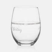 ようこそ私たちの結婚の ステムなしワイングラス (左)