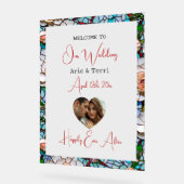 ようこそ私たちの結婚の | モザイクタイル及びガラス アクリルサイン (傾斜)