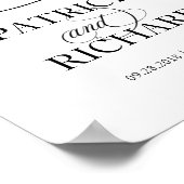 ようこそ私たちの結婚の |黒いスクリプト記号 ポスター (角)