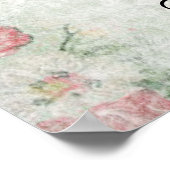 ようこそ私たちの結婚ヴィンテージレッドローズ ポスター (角)