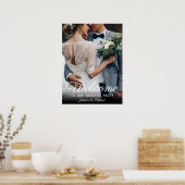 ようこそ私たちの結婚白黒シック披露宴 ポスター (キッチン)