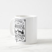 ようこそ私たちの農家クリスマスコーヒーマグ コーヒーマグカップ (正面左)
