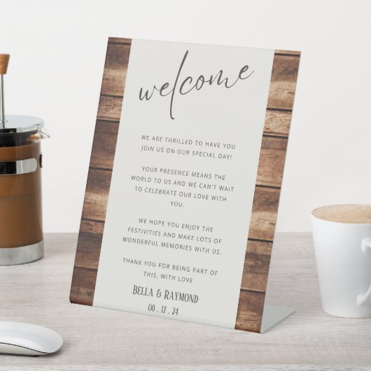 ようこそ私たちは非常に興奮してあなたを持ってカスタムいる 台座サイン (インサイチュ)