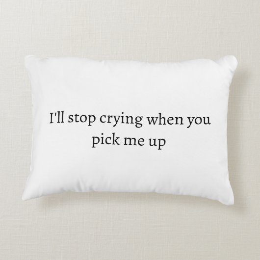 ようこそ私のベッド…私はストップ泣き叫びもしベビー アクセントクッション (裏面)