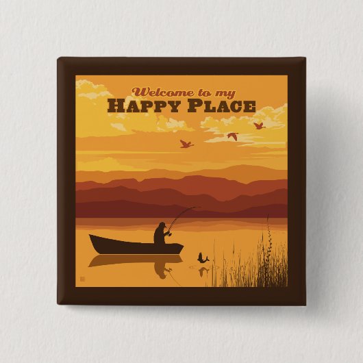 ようこそ私の幸せな場所へ 缶バッジ (正面)