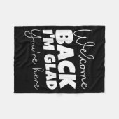 ようこそ私はあなたはここでSchの最初の日を歓迎する フリースブランケット (正面(横))