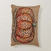 ようこそ秋のフィリグリーカボチャ アクセントクッション (裏面(縦))