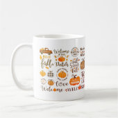 ようこそ秋の幸せな感謝祭 コーヒーマグカップ (左)