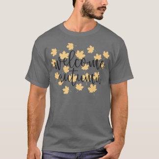 ようこそ秋の黄色葉の Tシャツ