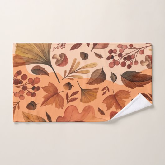 ようこそ秋 ハンドタオル (ハンドタオル)