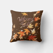 ようこそ秋、紅葉 クッション (裏面)