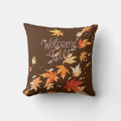 ようこそ秋、紅葉 クッション (正面)