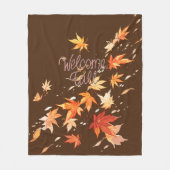 ようこそ秋、紅葉 フリースブランケット (正面)