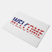 ようこそ米国国旗dmcntにオーバーレイ ドアマット (アングル)