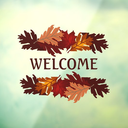 ようこそ紅葉ビニール窓がしがみつく ウィンドウサイン (シート3)