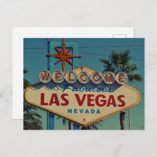 ようこそ素敵なラスベガスヴィンテージシティサインへ ポストカード (正面/裏面)