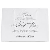 ようこそ結婚と感謝バッグ ラージペーパーバッグ (正面)