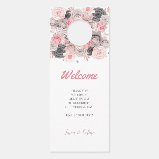 ようこそ結婚と邪魔しない ドアノブサイン (正面)