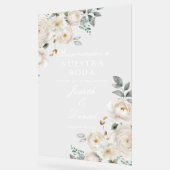 ようこそ結婚のサインインスペインの アクリルサイン (傾斜)